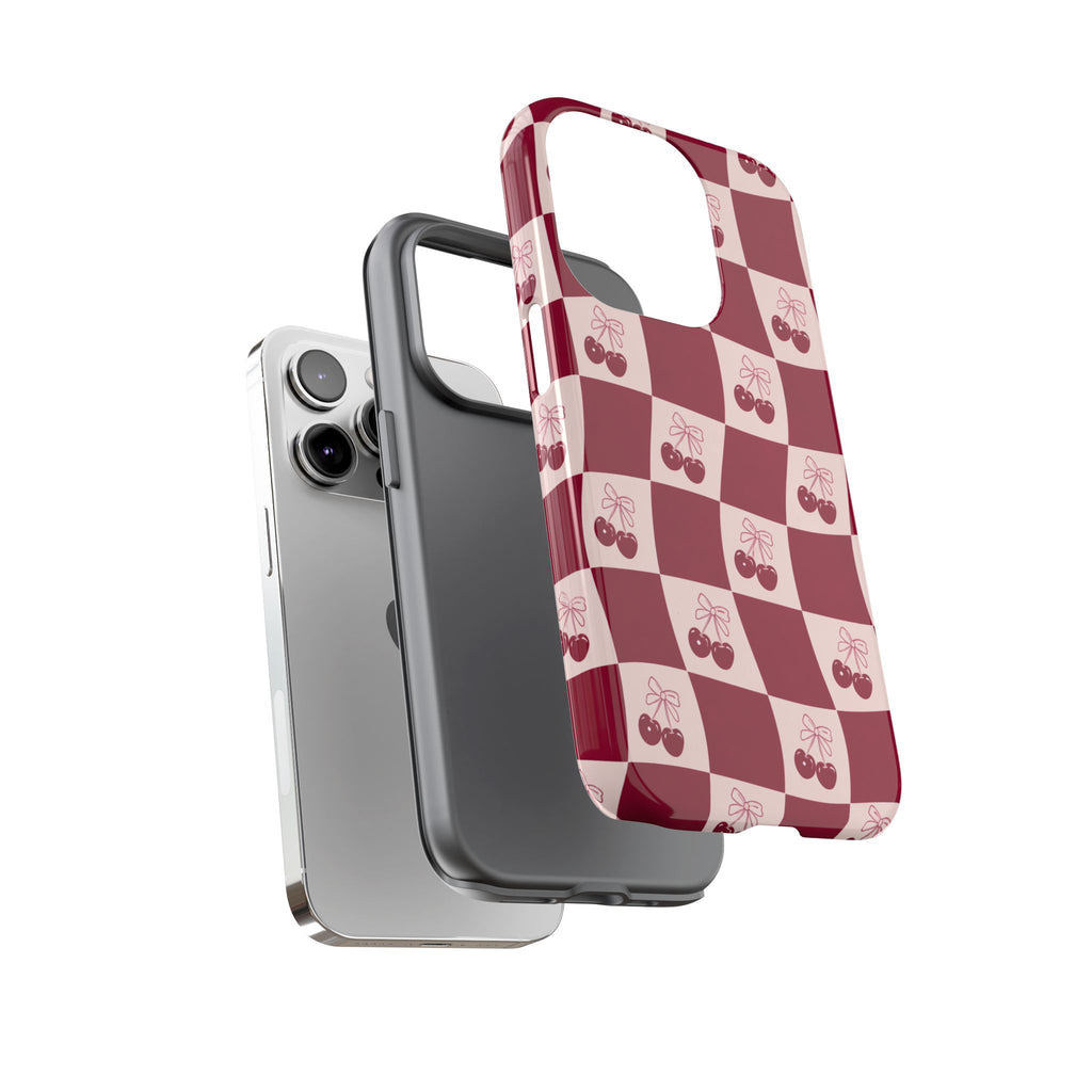 Cherry Checkerboard Tough Phone Case