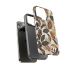 Autumn Leaves Phone Case — Brown Botanical Tough Case