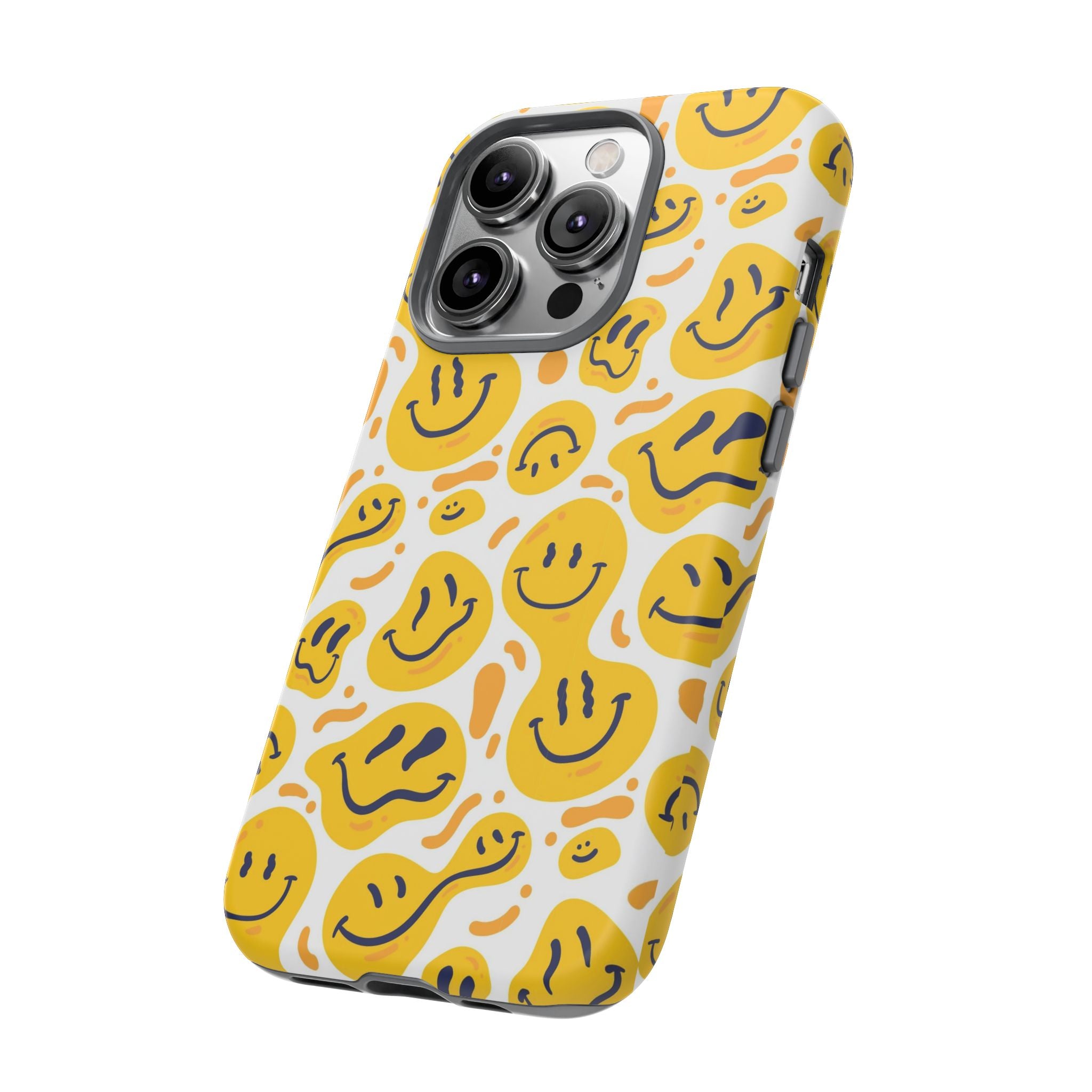 Smiley Melt Phone Case — Yellow Happy Face Protective Cover