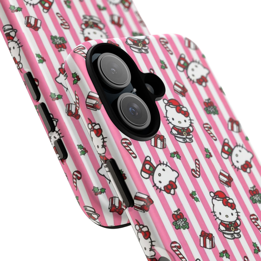 Hello Kitty Pink Holiday Phone Case — Cute Candy Cane & Gift iPhone Cover