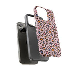 Pink Leopard Print Tough Phone Case — Durable Protective iPhone Cover