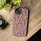 Pink Leopard Print Tough Phone Case — Durable Protective iPhone Cover