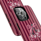 Cherry Disco Phone Case — Pink Striped Tough Case