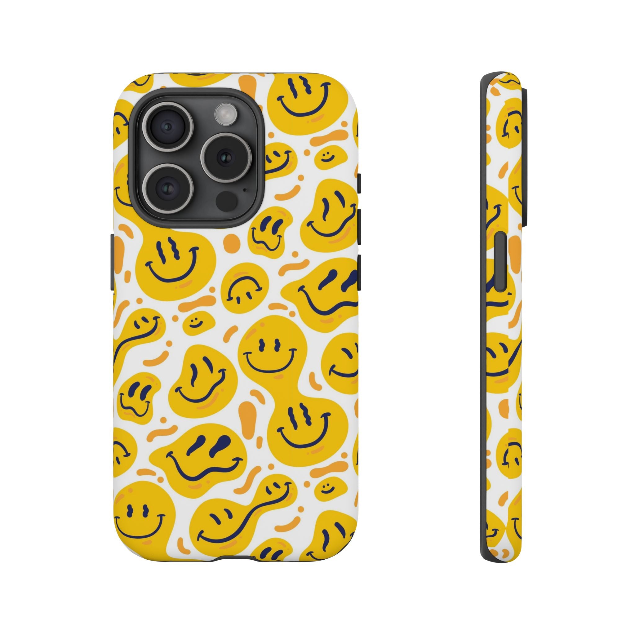 Smiley Melt Phone Case — Yellow Happy Face Protective Cover