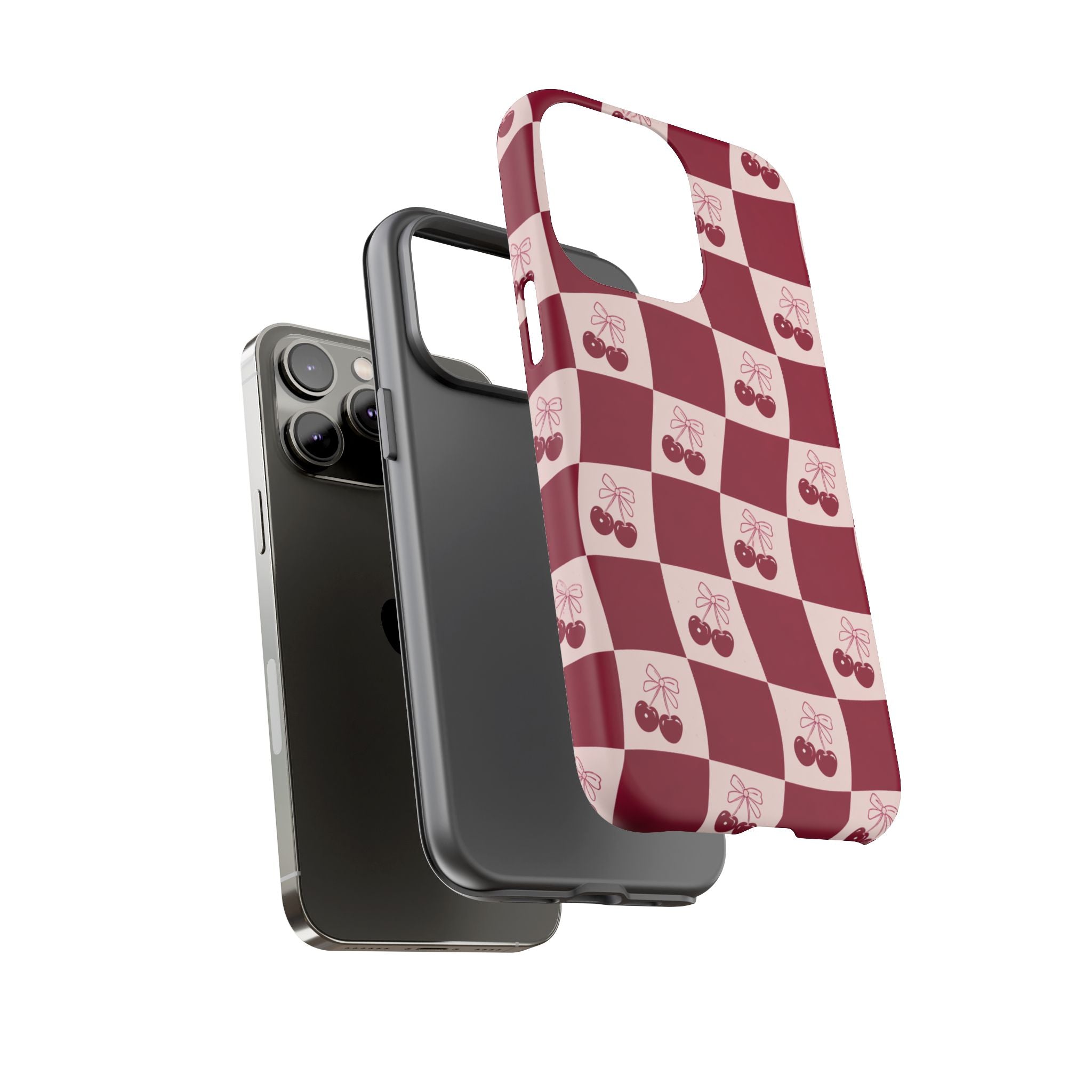 Cherry Checkerboard Tough Phone Case