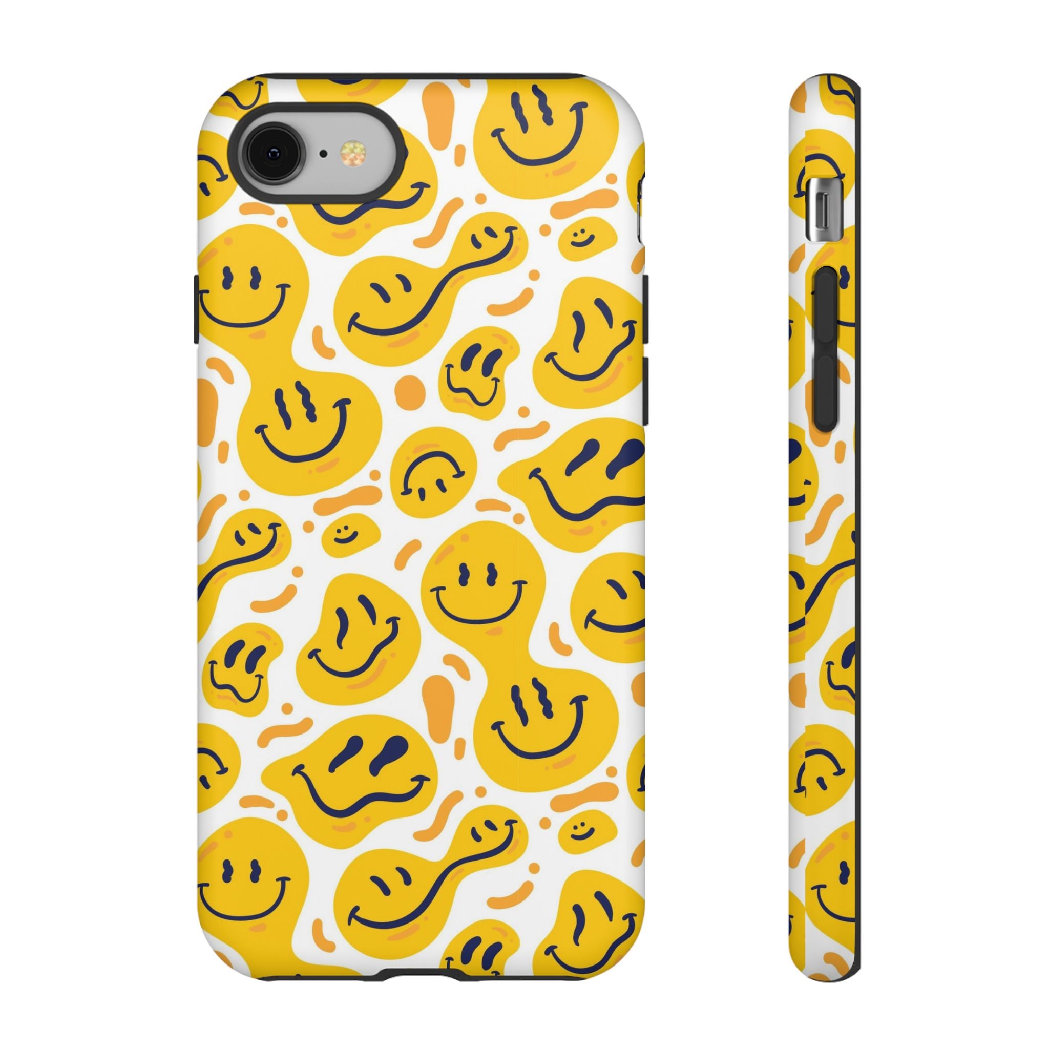 Smiley Melt Phone Case — Yellow Happy Face Protective Cover