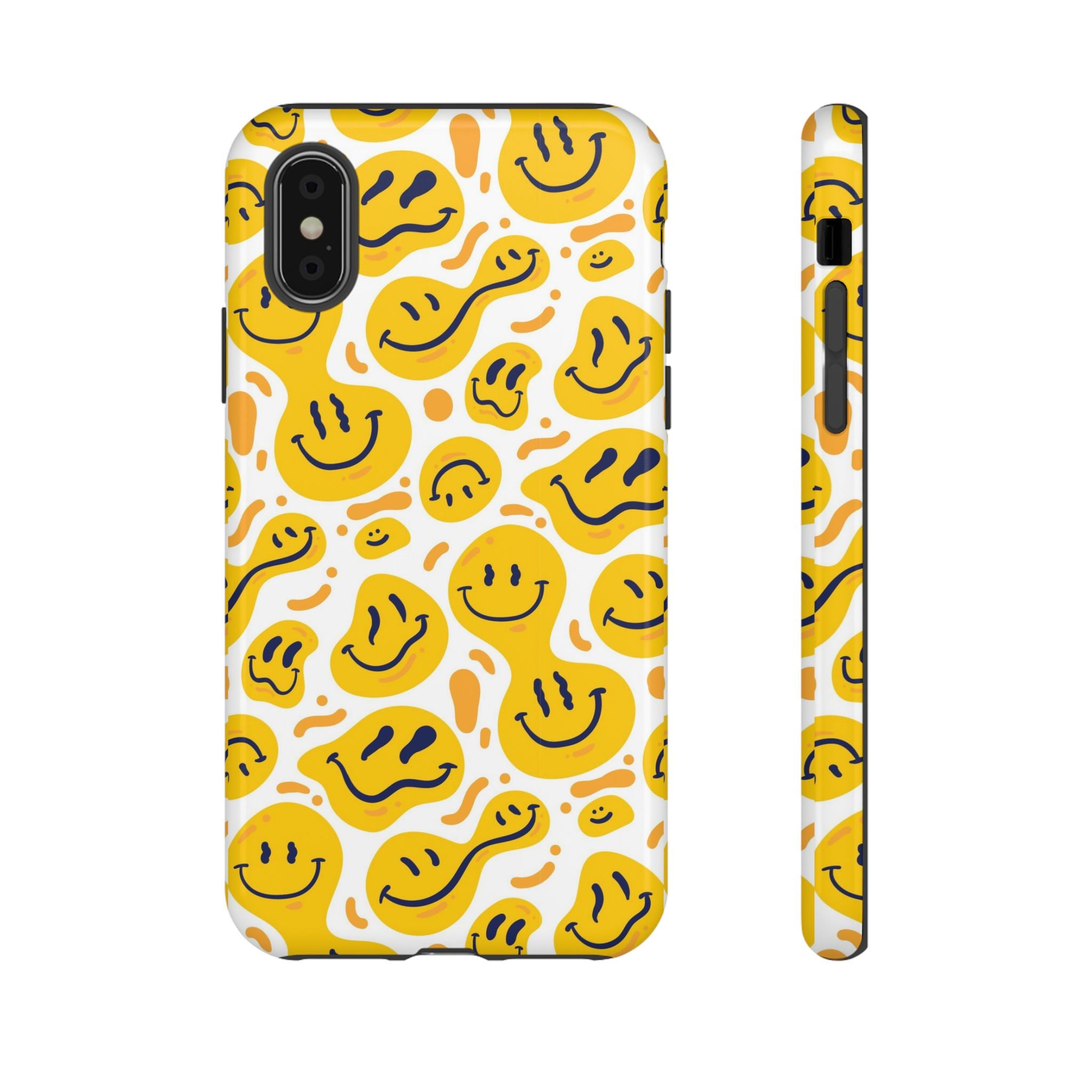 Smiley Melt Phone Case — Yellow Happy Face Protective Cover