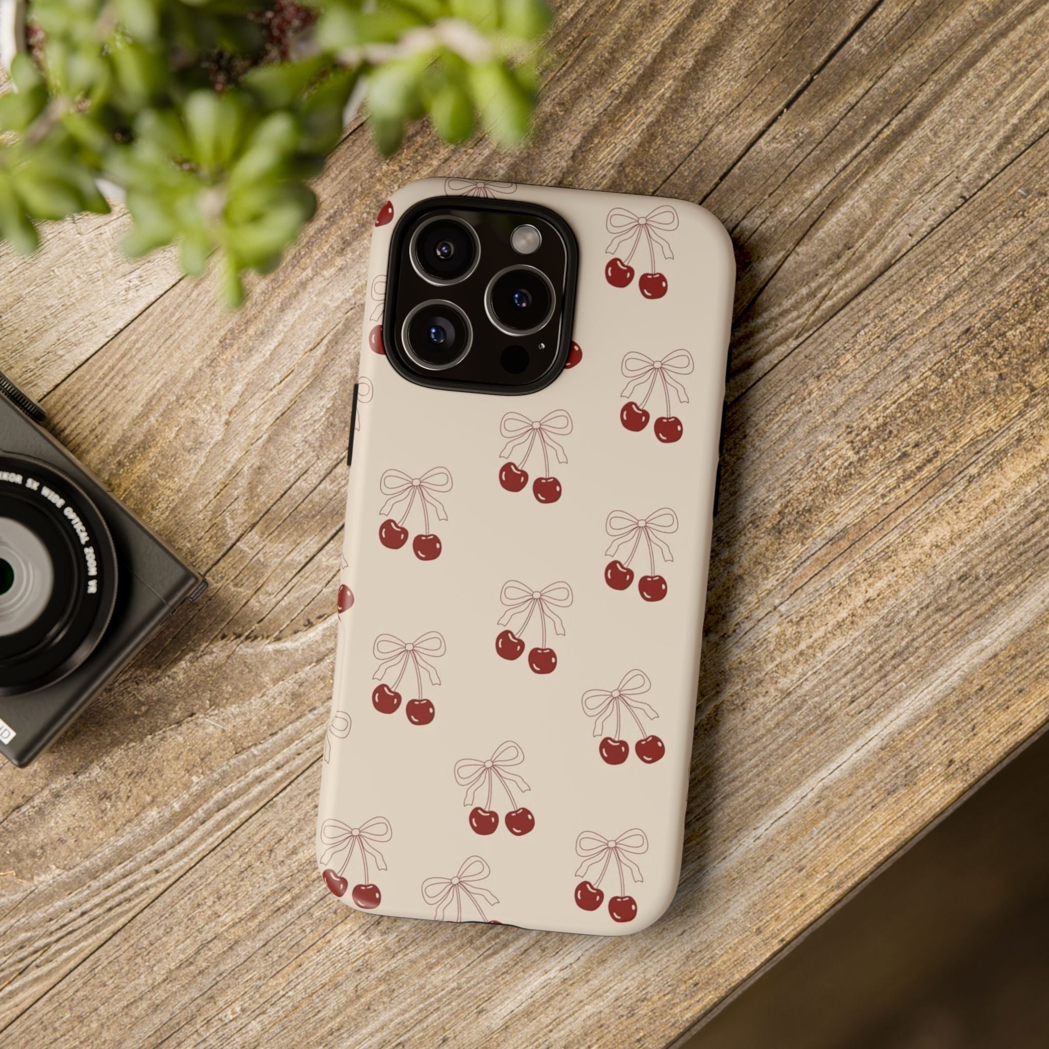 Cherry Pattern Tough Phone Case