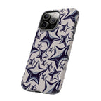 Star Sketch Tough Phone Case — Black & White Doodle Stars Protective Cover