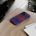 Gradient Leopard Tough Phone Case — Rainbow Animal Print iPhone Cover
