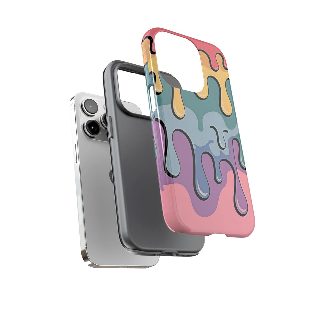 Color Drip Phone Case – Pastel Melting Art Protective Cover