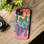 Color Drip Phone Case – Pastel Melting Art Protective Cover