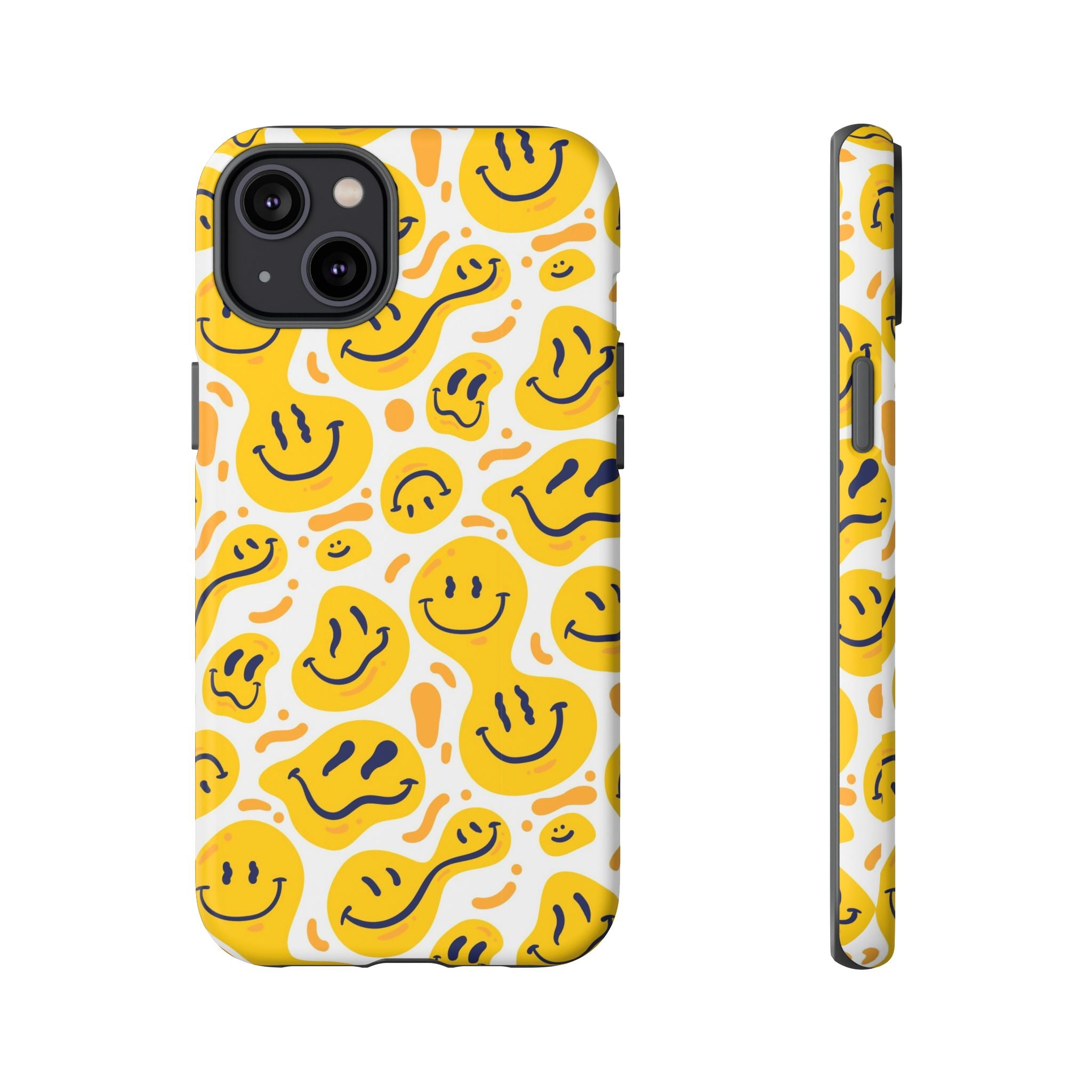 Smiley Melt Phone Case — Yellow Happy Face Protective Cover