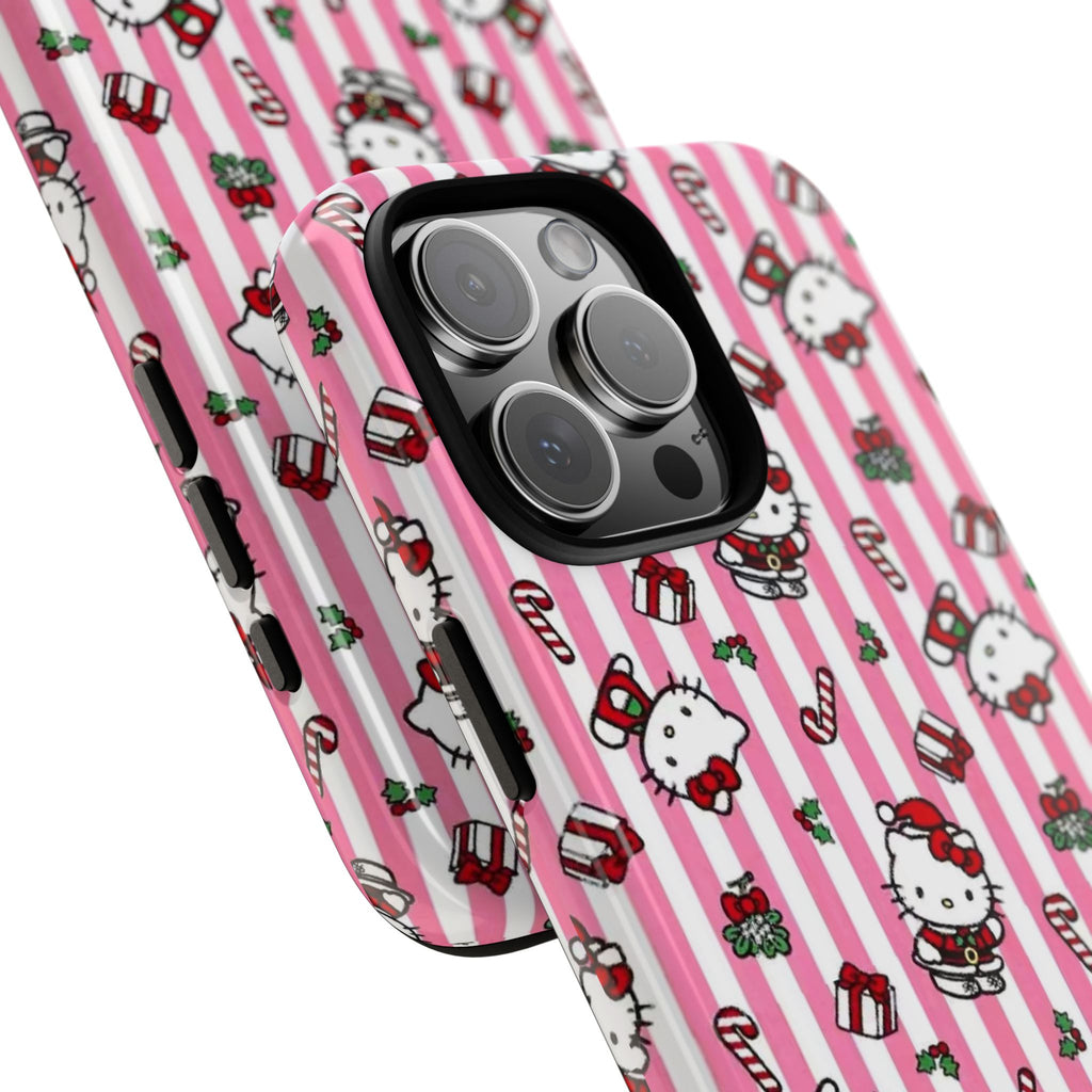 Hello Kitty Pink Holiday Phone Case — Cute Candy Cane & Gift iPhone Cover