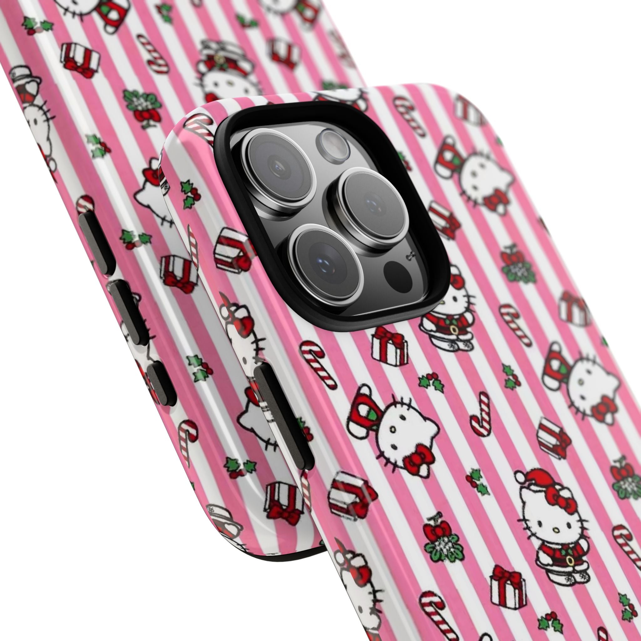Hello Kitty Pink Holiday Phone Case — Cute Candy Cane & Gift iPhone Cover