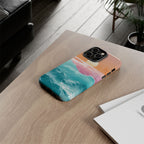 Sunset Ocean Tough Phone Case — Pastel Waves iPhone Cover