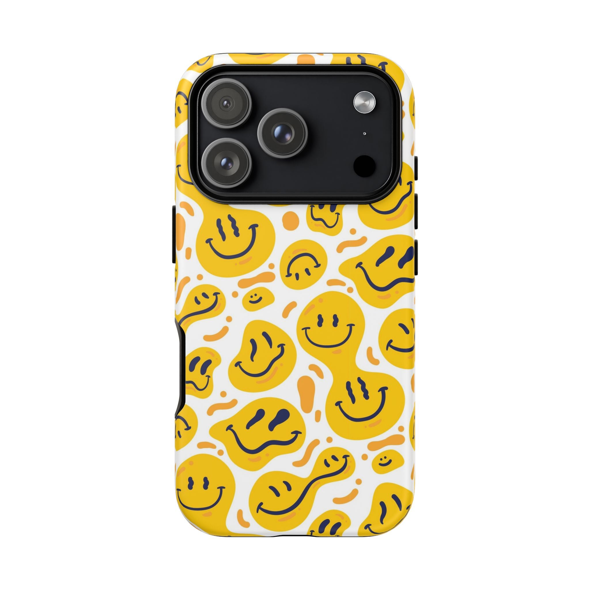 Smiley Melt Phone Case — Yellow Happy Face Protective Cover