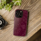 Burgundy Floral Tough Phone Case — Protective Hibiscus Pattern