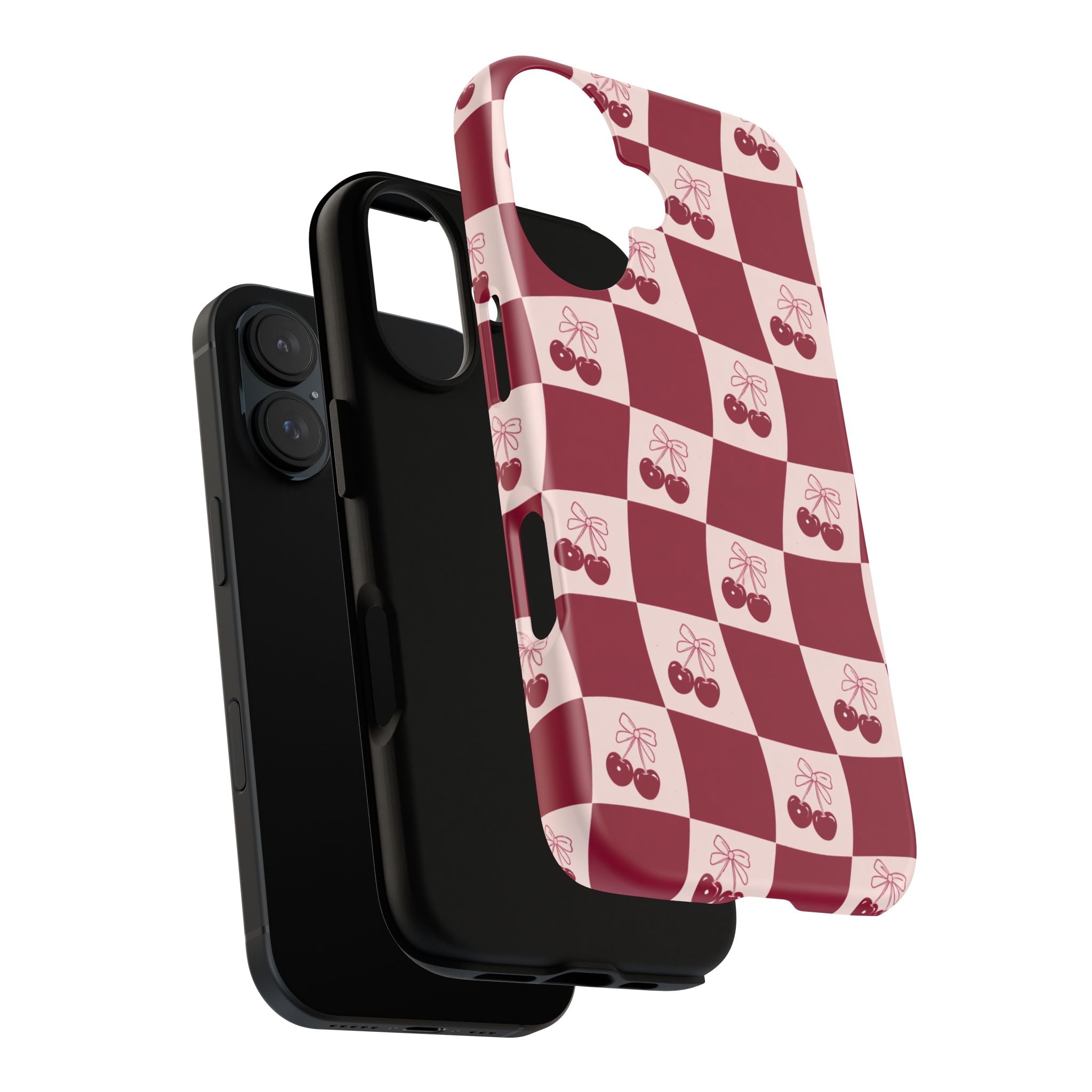 Cherry Checkerboard Tough Phone Case