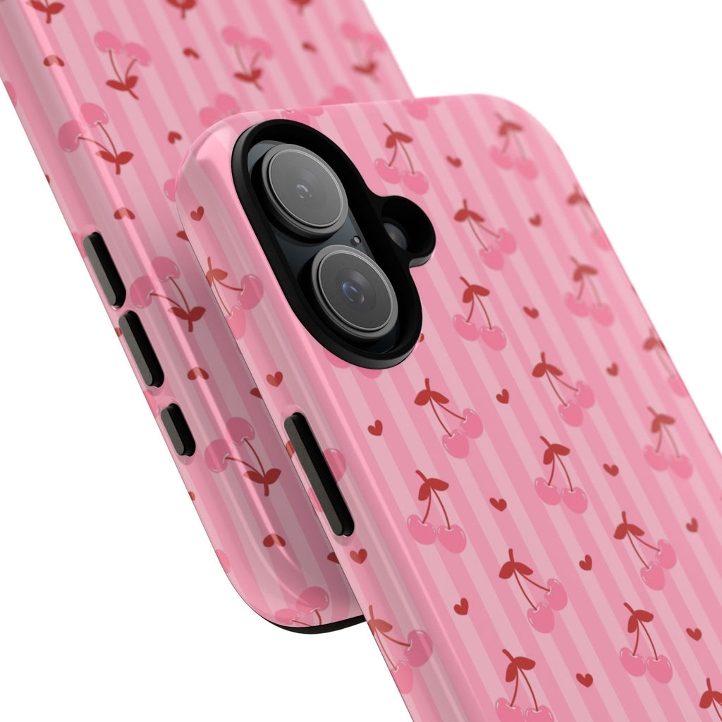 Pink Cherry Pattern Tough Phone Case