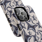 Star Sketch Tough Phone Case — Black & White Doodle Stars Protective Cover