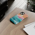 Sunset Ocean Tough Phone Case — Pastel Waves iPhone Cover