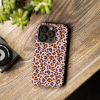 Pink Leopard Print Tough Phone Case — Durable Protective iPhone Cover