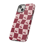 Cherry Checkerboard Tough Phone Case