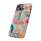 Tropical Surf Collage Phone Case — Vintage Hawaiian Floral & Surfboard Design