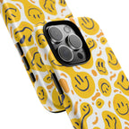 Smiley Melt Phone Case — Yellow Happy Face Protective Cover