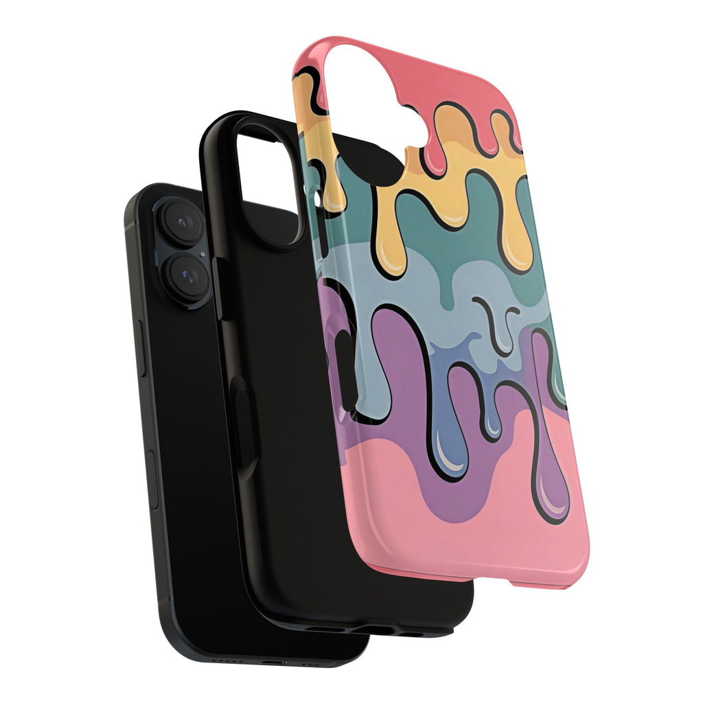 Color Drip Phone Case – Pastel Melting Art Protective Cover