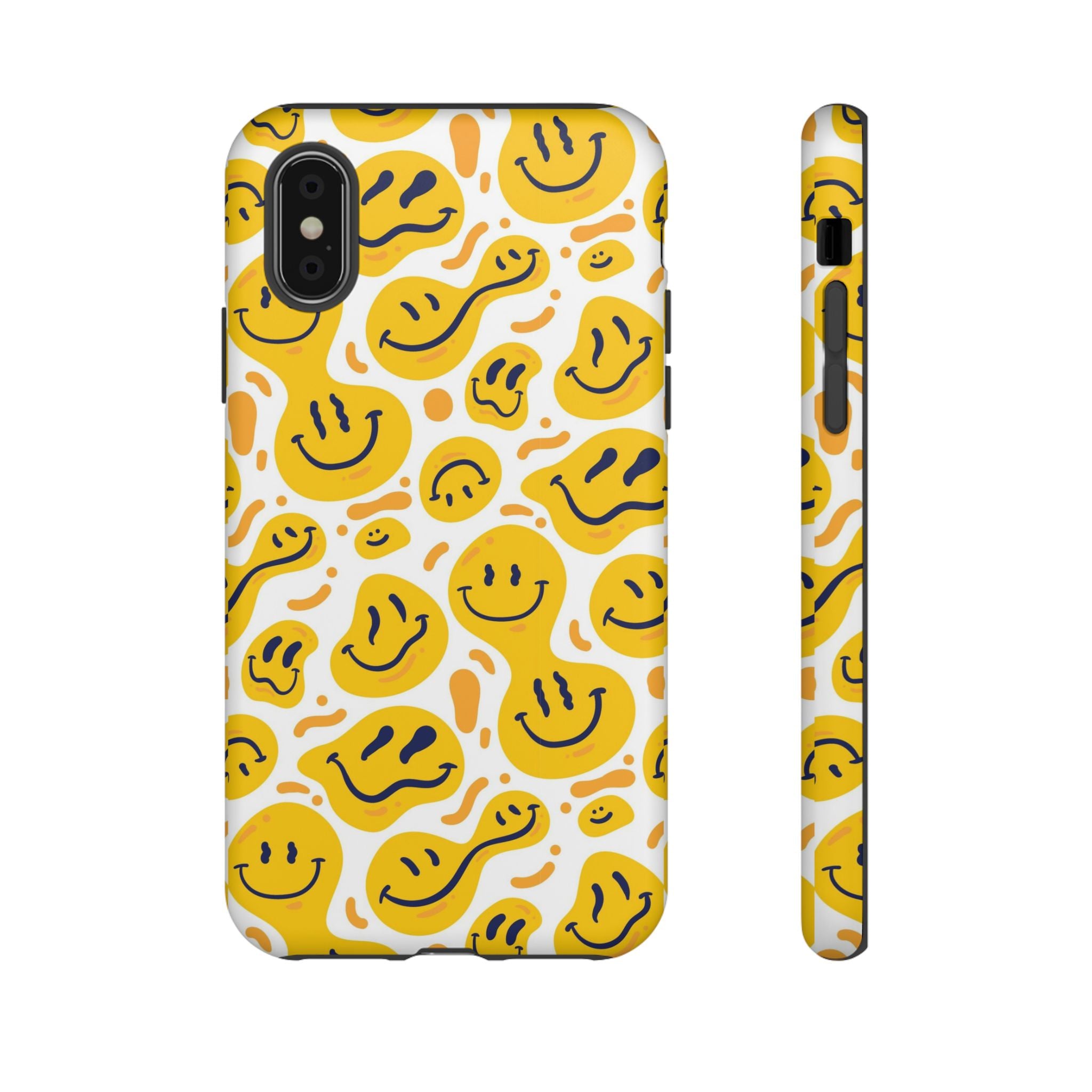 Smiley Melt Phone Case — Yellow Happy Face Protective Cover