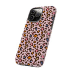 Pink Leopard Print Tough Phone Case — Durable Protective iPhone Cover