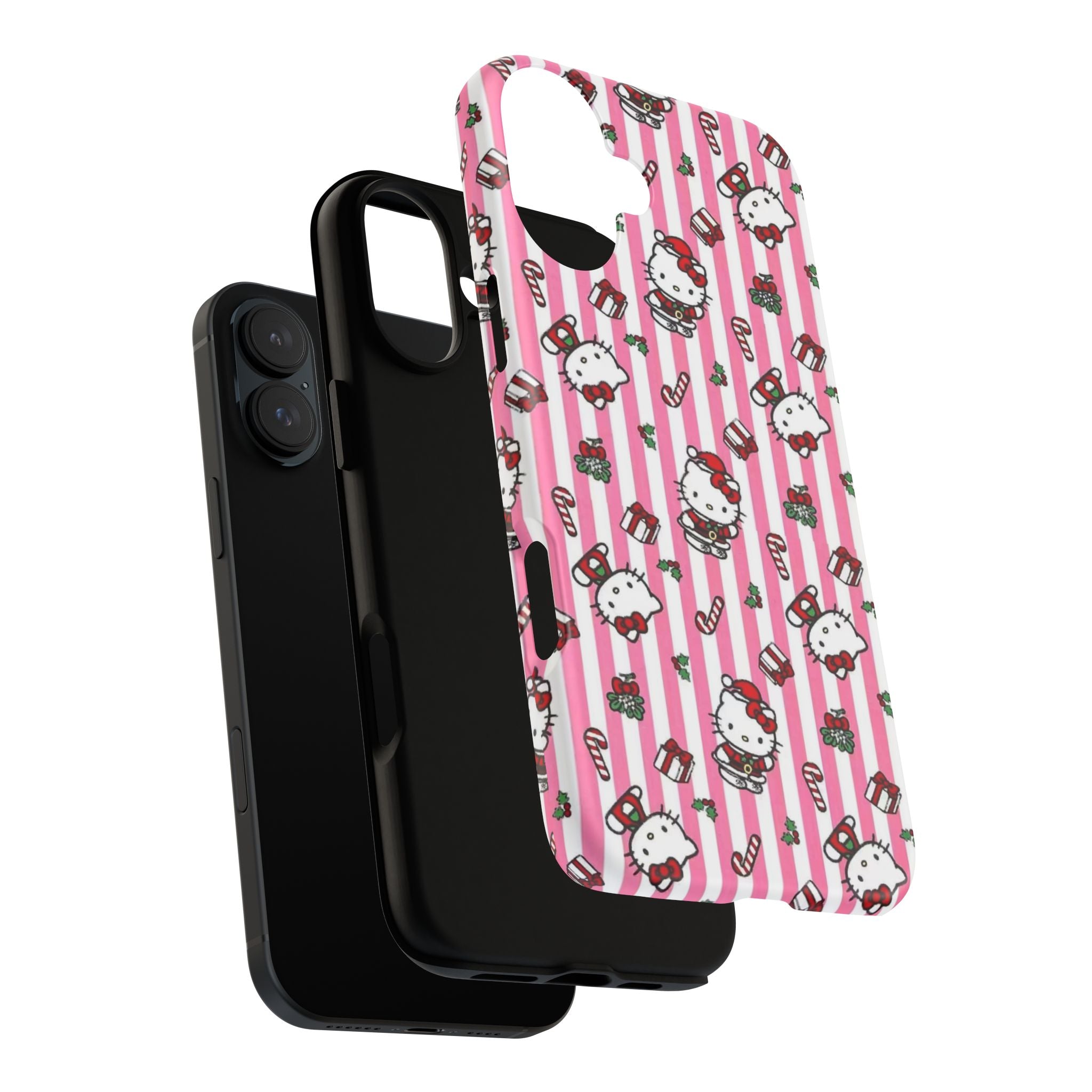 Hello Kitty Pink Holiday Phone Case — Cute Candy Cane & Gift iPhone Cover