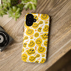Smiley Melt Phone Case — Yellow Happy Face Protective Cover