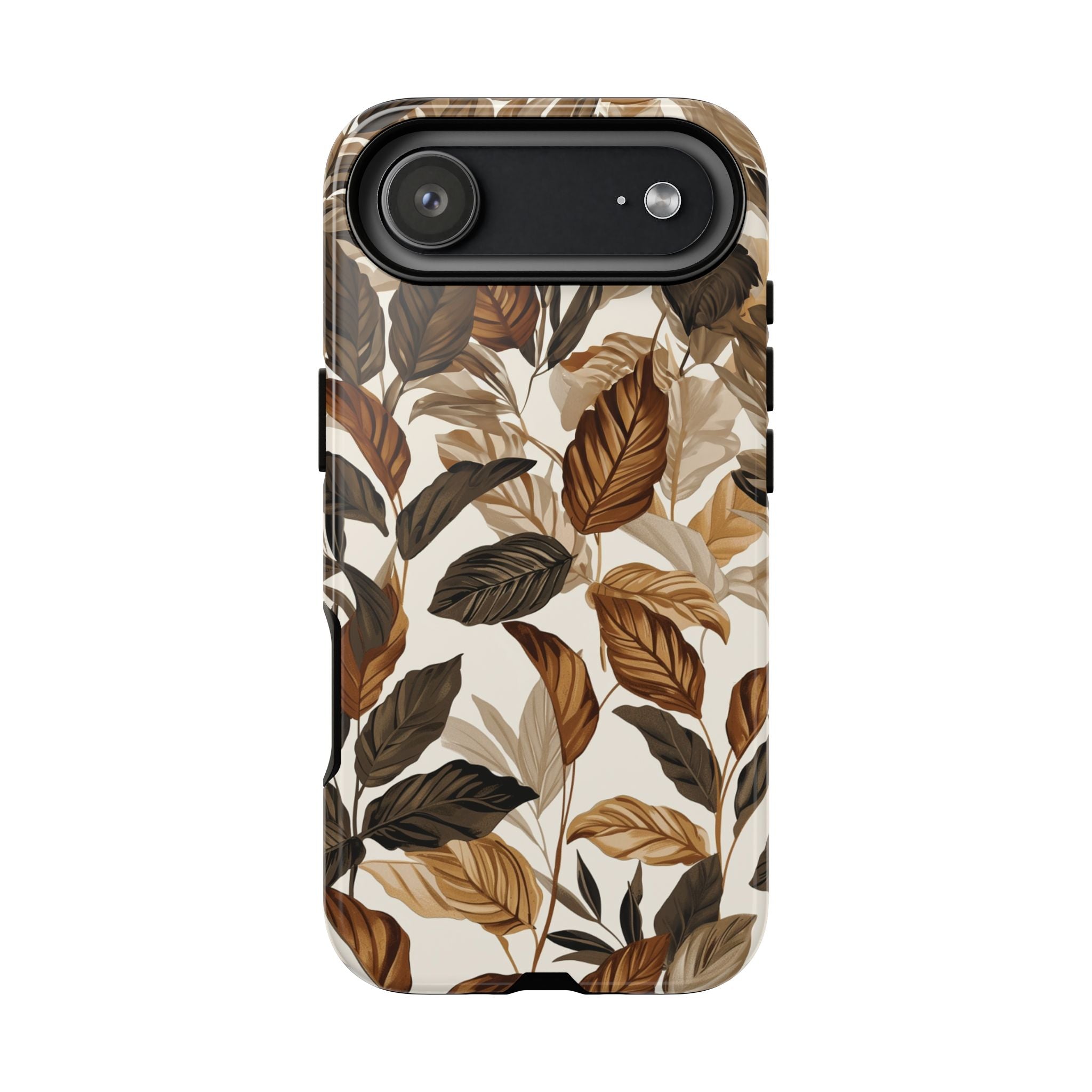 Autumn Leaves Phone Case — Brown Botanical Tough Case
