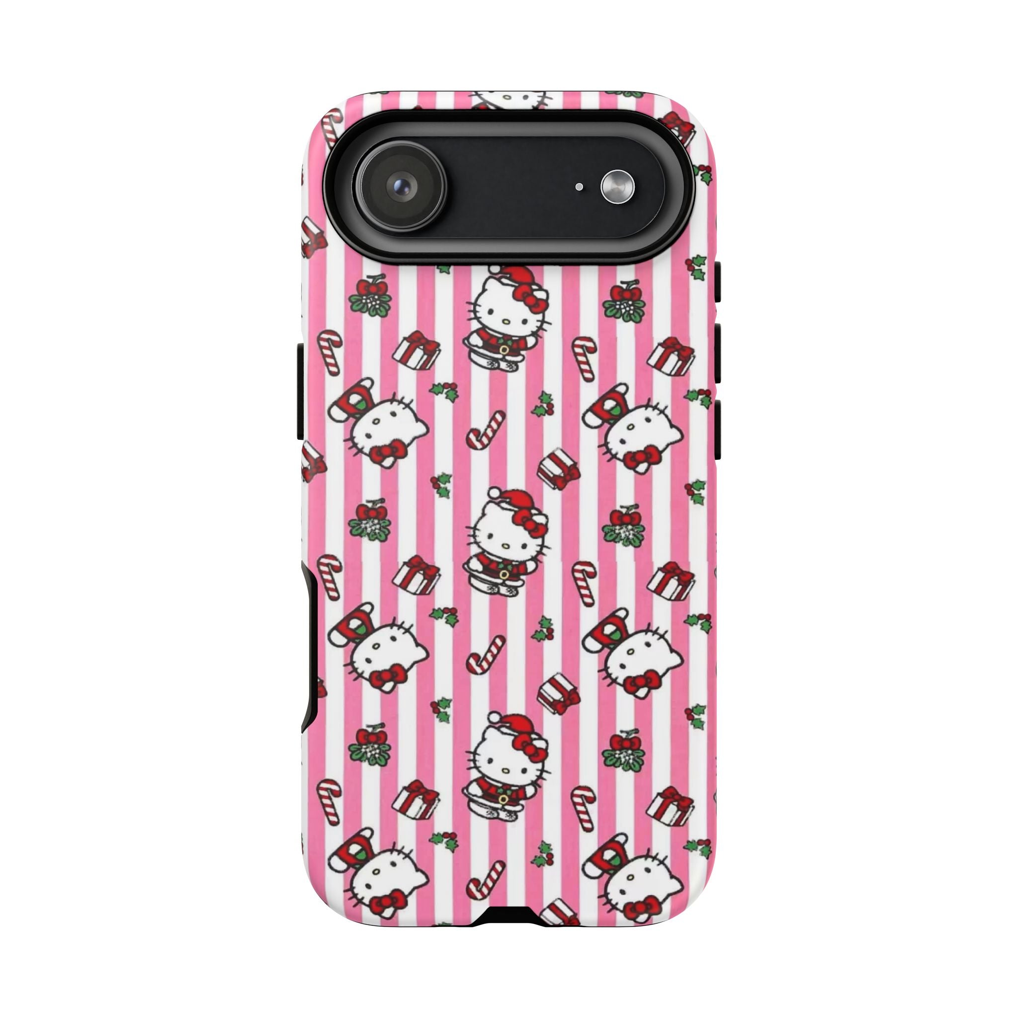 Hello Kitty Pink Holiday Phone Case — Cute Candy Cane & Gift iPhone Cover