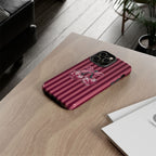 Cherry Disco Phone Case — Pink Striped Tough Case