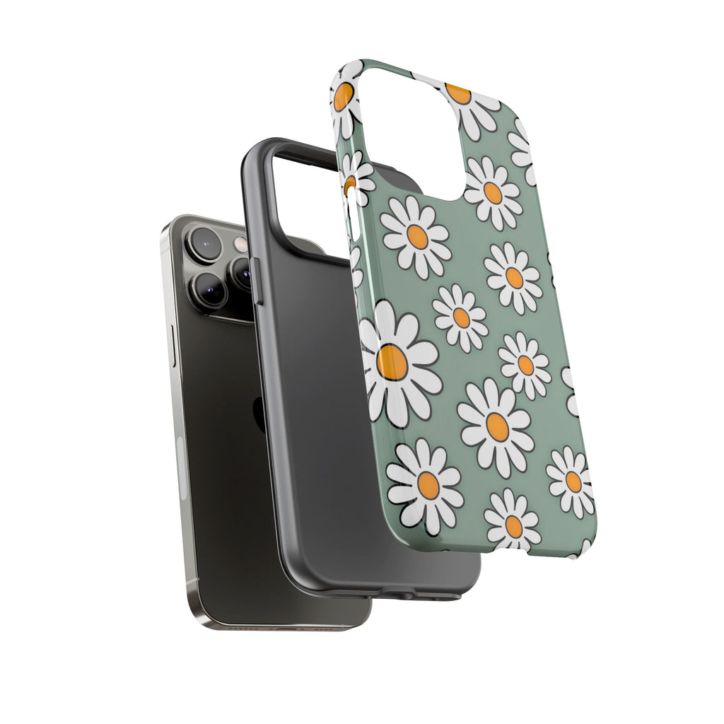 Flower Checkerboard Phone Case