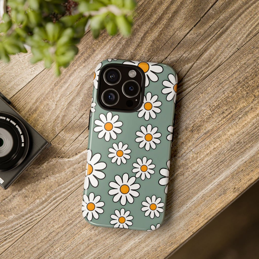 Flower Checkerboard Phone Case