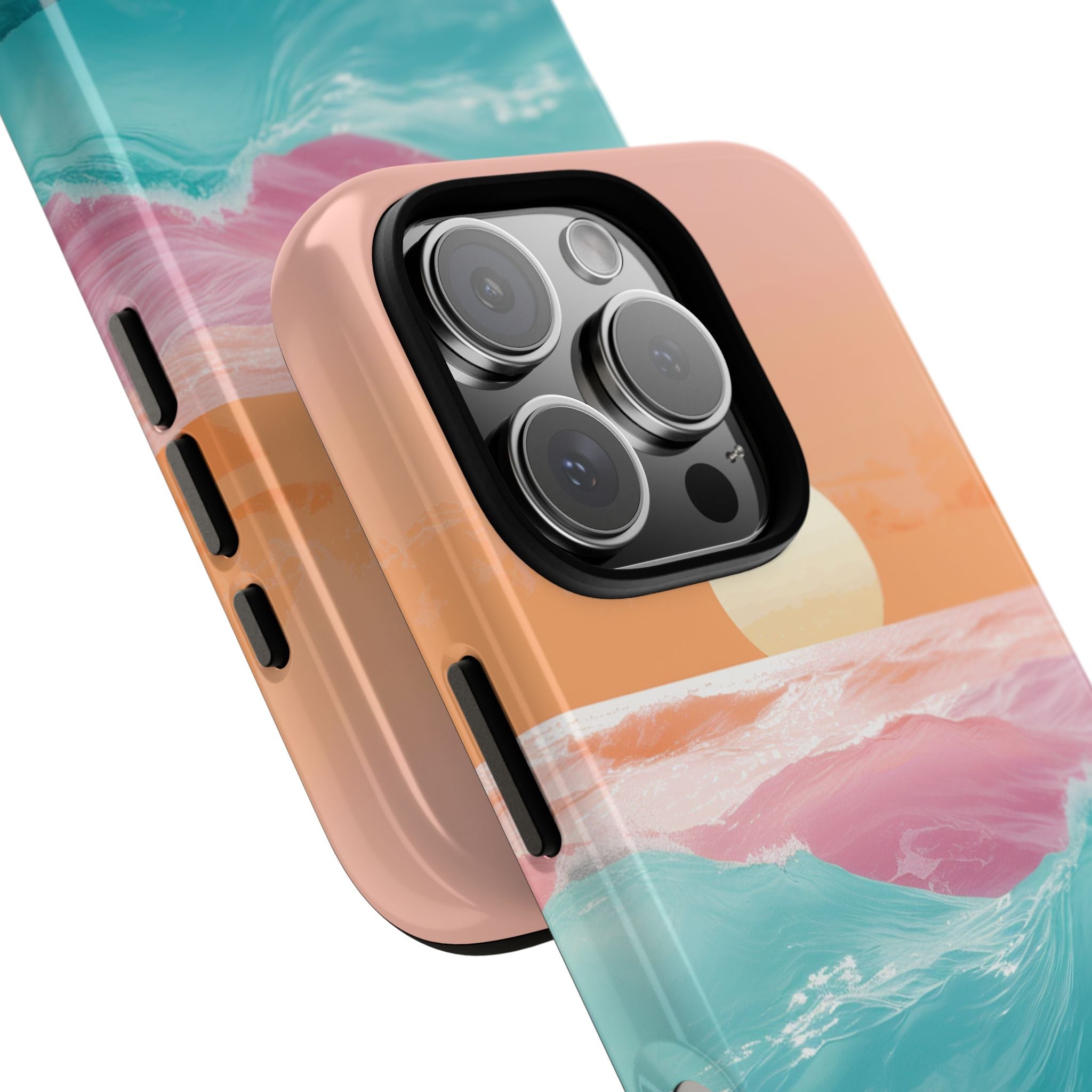 Sunset Ocean Tough Phone Case — Pastel Waves iPhone Cover