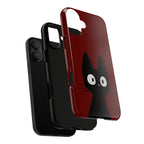 Black Cat Phone Case — Cute Kawaii Cat iPhone Cover ("Tough Cases")