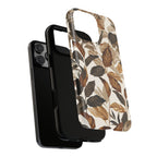 Autumn Leaves Phone Case — Brown Botanical Tough Case