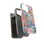 Coastal Collage Phone Case — Retro Beach Surf Floral Design