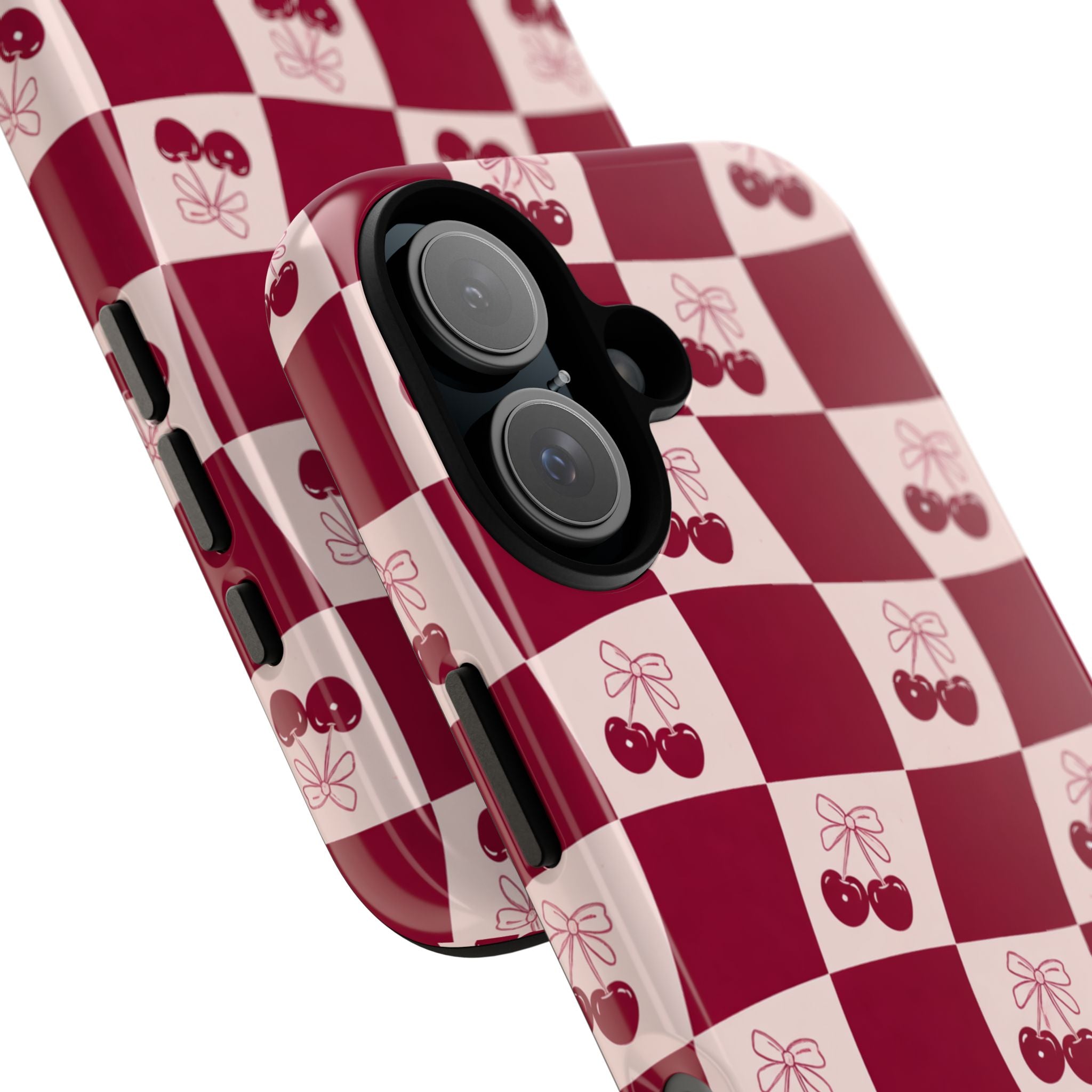 Cherry Checkerboard Tough Phone Case