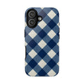 Blue Buffalo Plaid Tough Phone Case — Durable Protective iPhone Cover