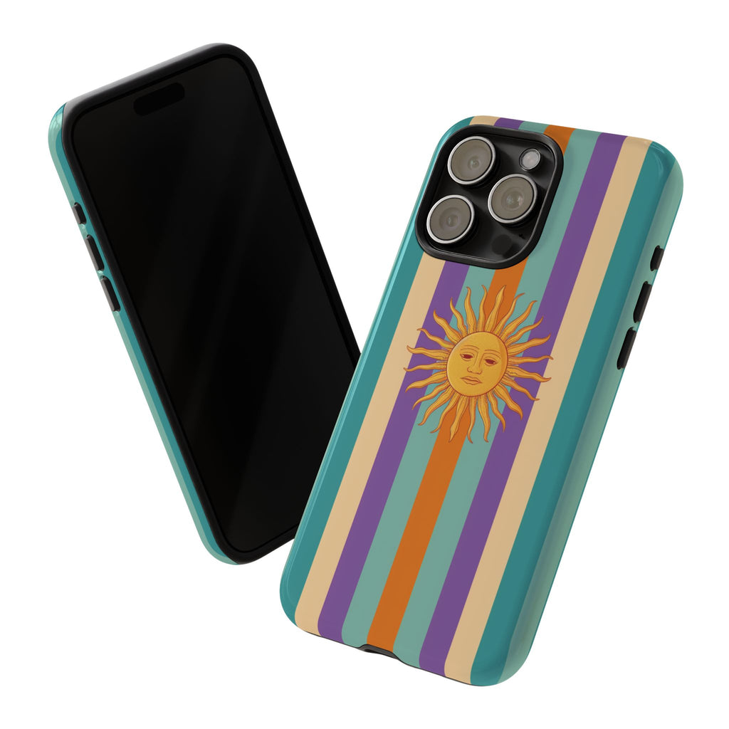 Retro Sun Stripe Tough Phone Case