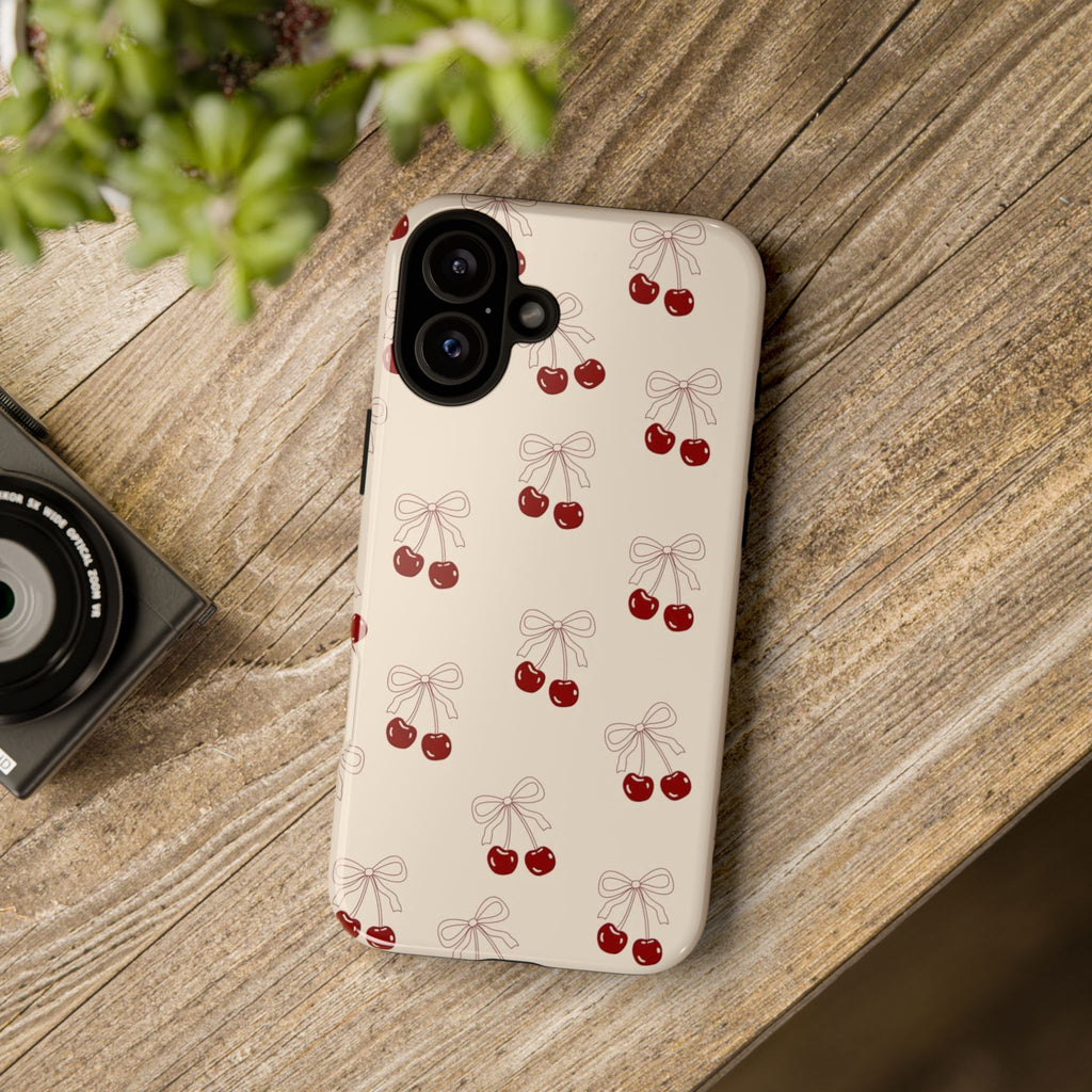 Cherry Pattern Tough Phone Case