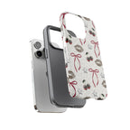Cherry Bow Phone Case — Retro Cherry & Lips Pattern iPhone Cover