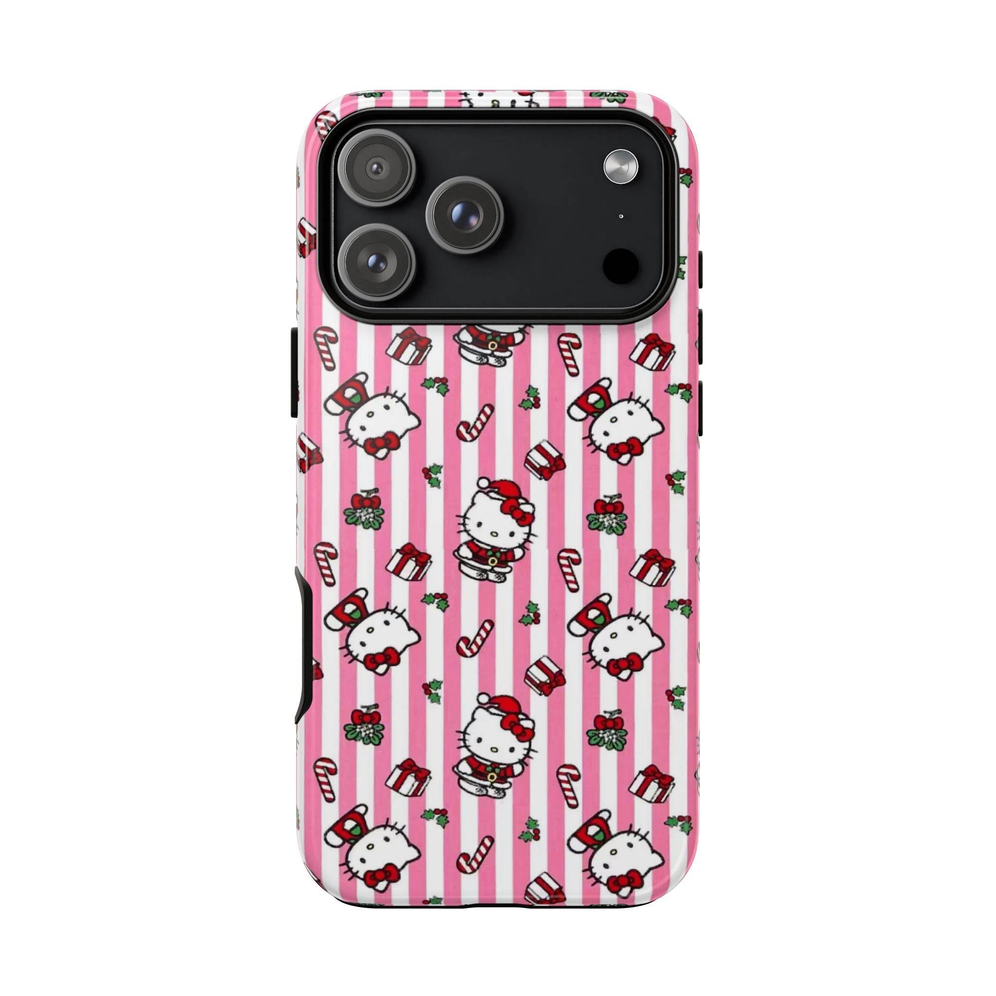 Hello Kitty Pink Holiday Phone Case — Cute Candy Cane & Gift iPhone Cover